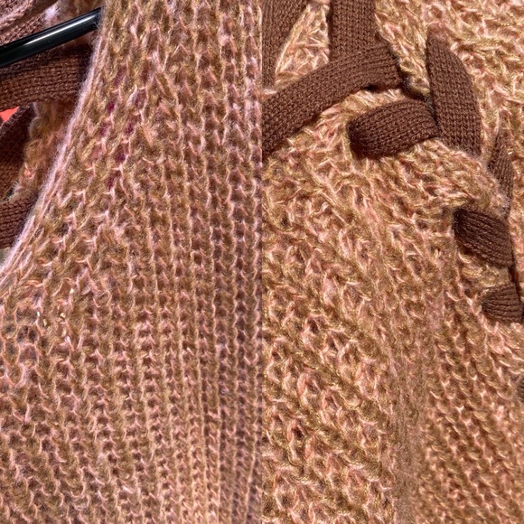 . Shop Hope’s Oversized Criss Cross Back Open Knit Sweater - Picture 3 of 10